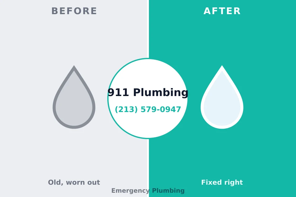 Before and after: plumbing repair North Vernon, IN